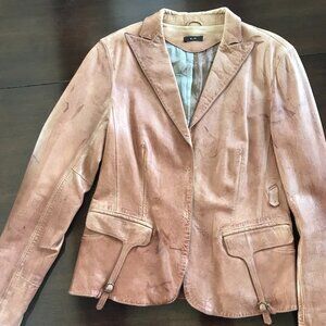 Blur Leather Jacket Made in Italy